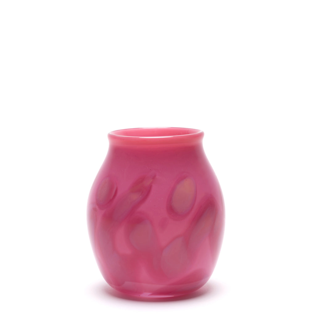 Rose Vase with Rose and Pink Swirls