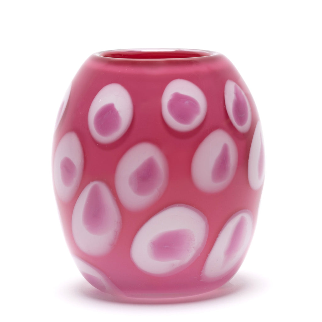 Pink Vase with White and Pink Spots