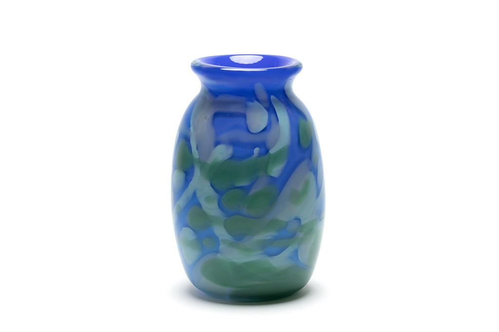 Sky Blue Vase with Grey and Jade and Powder Blue Strokes