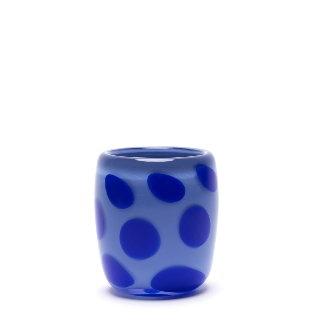 Blue Vase with Royal Blue Spots