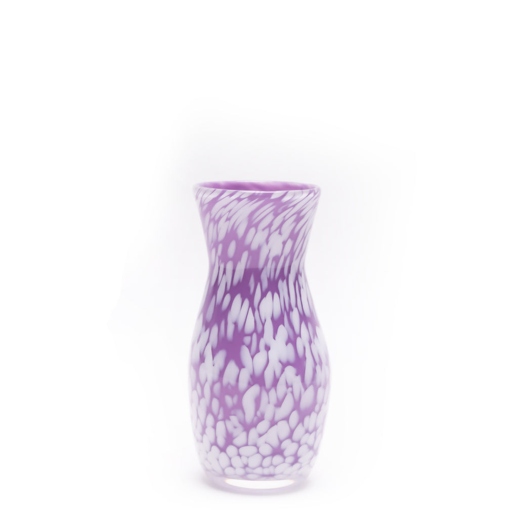 Lavender/White Spotted Vase