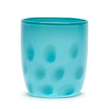 Teal Blue Vase with Aqua Spots