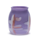 Lilac Vase with White and Coral Strokes