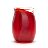 Transparent Marbleized Cherry Red Vase