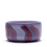 Lilac Bowl with Rose, Coral, and Violet Stripes
