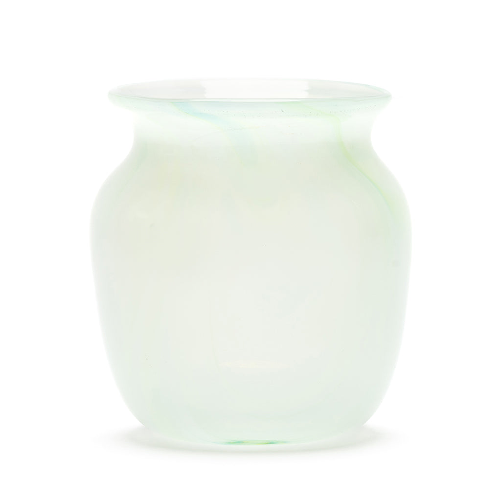 Transparent Marbleized Powder Green Vase