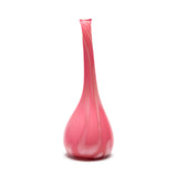 Bubblegum Pink Dropneck Vase with Coral and White Strokes