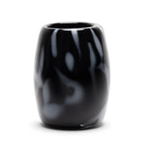 Charcoal Vase with White  Strokes