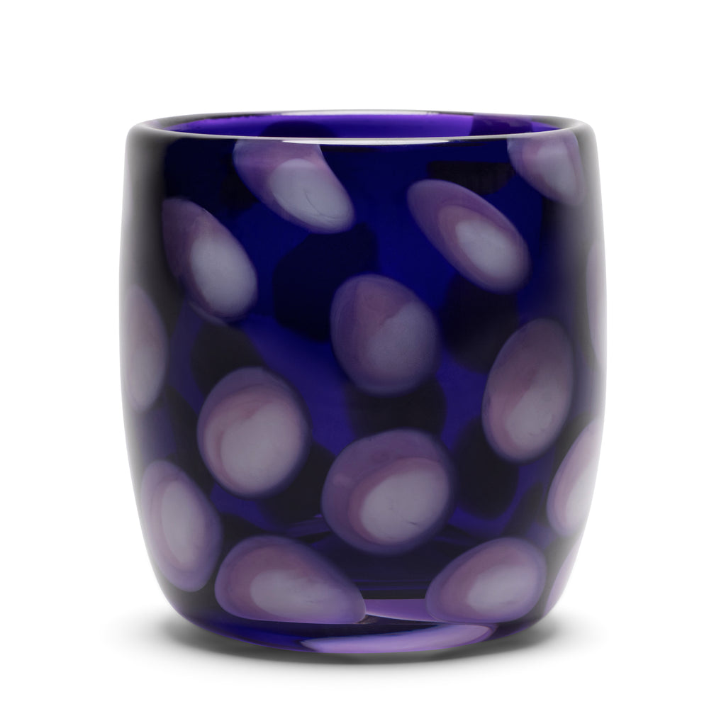 Amethyst Vase with White and Lavender Spots