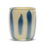 Opal Gray Vase with Cobalt Stripes