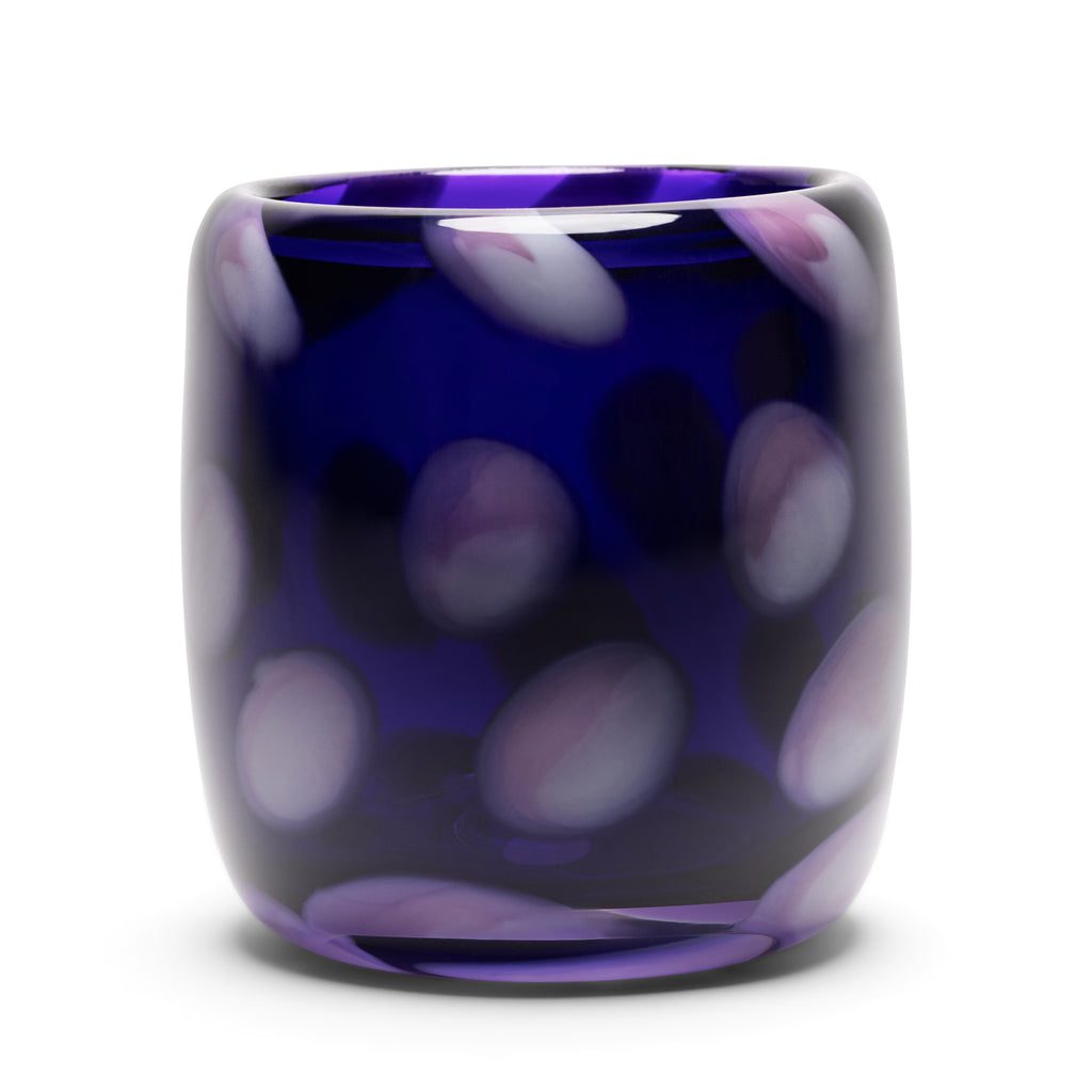Amethyst Vase with Lavender and White Spots