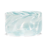 Large Transparent Candy Bowl with Sky Blue Strokes