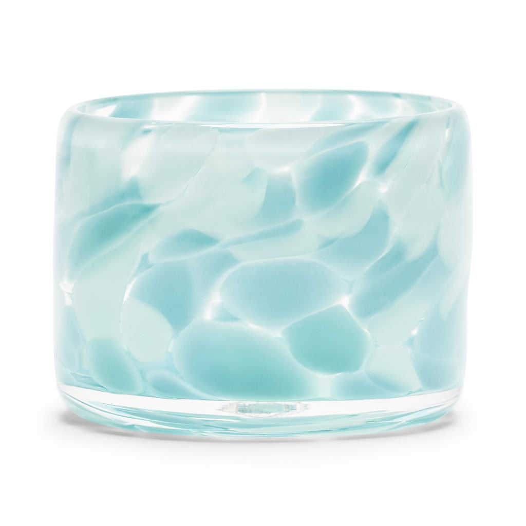Transparent Small Candy Bowl with Sky Blue and Seafoam Spots