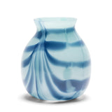 Sky Blue Vase with Cobalt Stripes