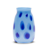 Sky Blue Vase with Royal Blue Spots