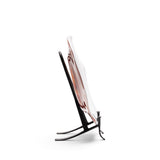 Ivory White Plate with Oxblood Strokes