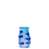 Light Blue Vase With White Spots and Sky/Royal Blue Strokes