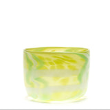 Light Green Bowl or Planter with Pistachio Spots and Jade Green and White Strokes