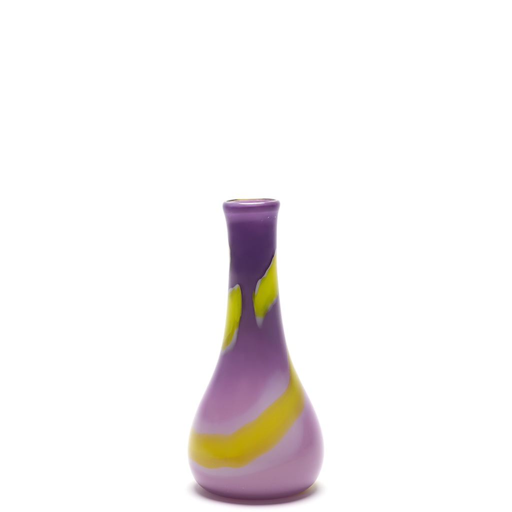Lavender Vase with Yellow Strokes