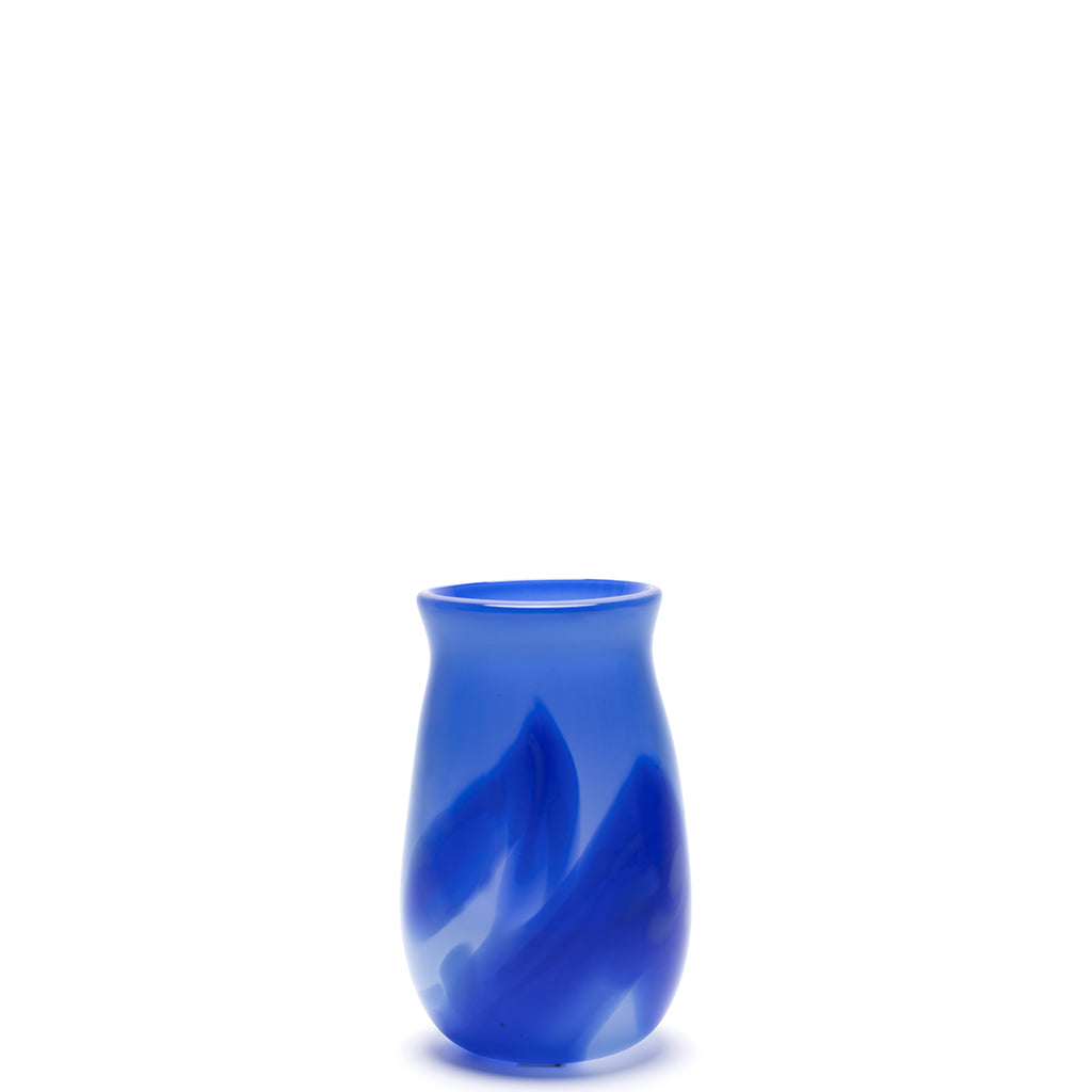 Sky Blue Vase with Royal Blue and Sky Blue Strokes