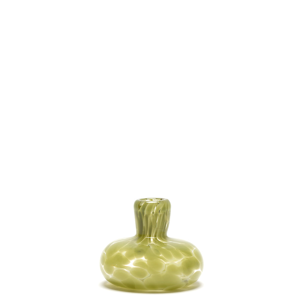 Pistachio/Transparent Spotted Candle Holder