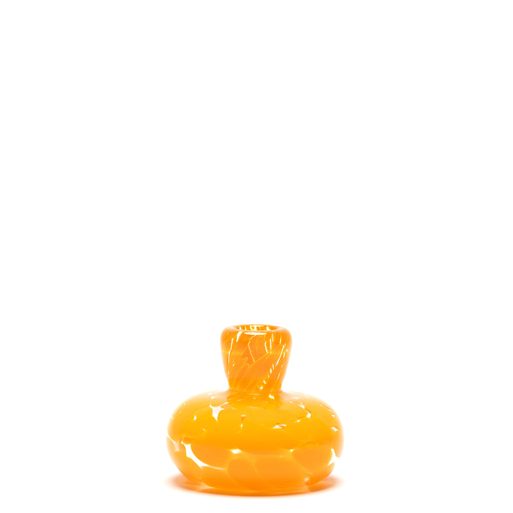 Orange/Transparent Spotted Candle Holder