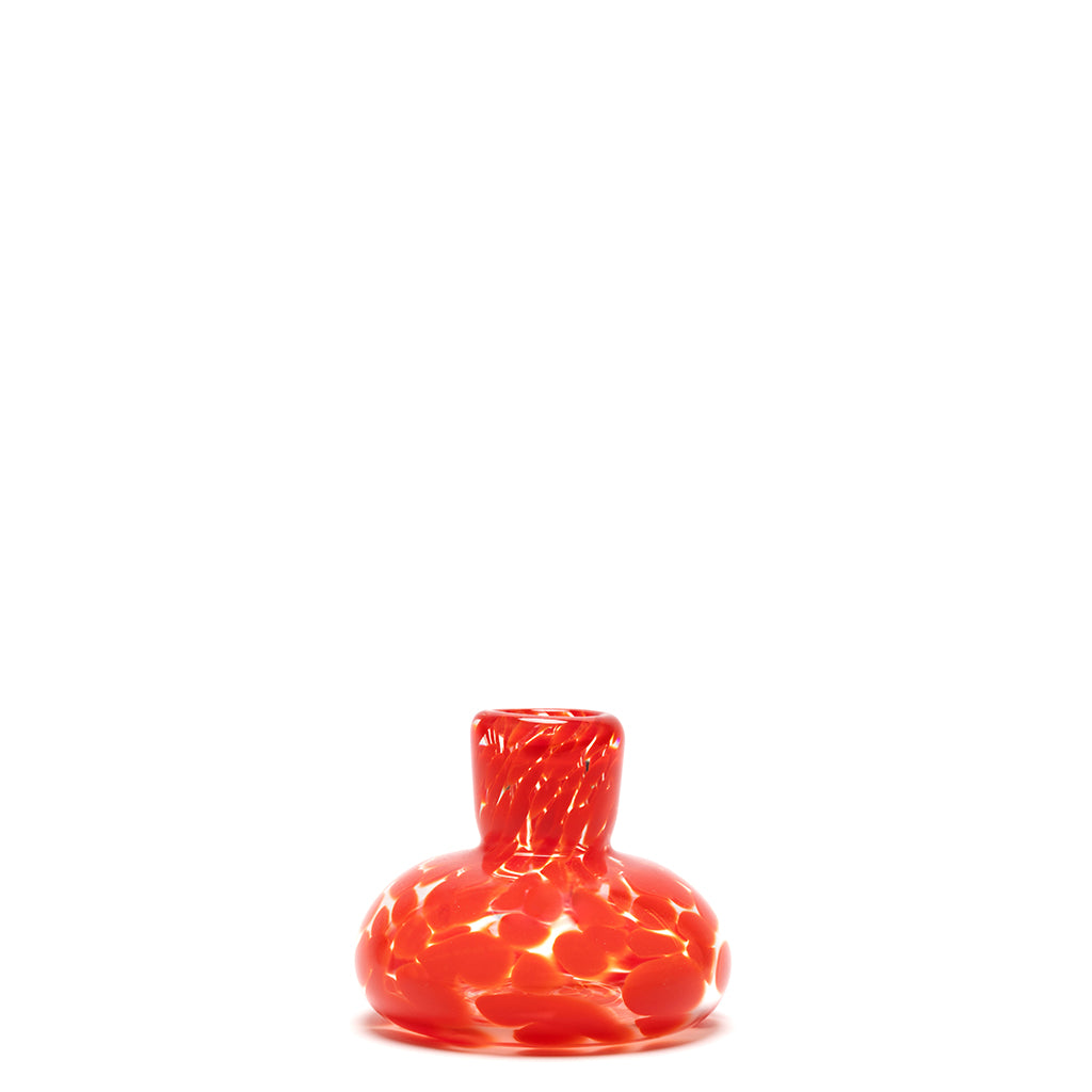 Red/Transparent Spotted Candle Holder