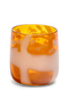 Transparent Yellow Aurora Vase With White Strokes
