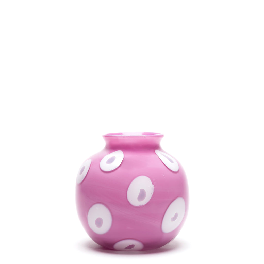 Pink/White/Lilac Spotted Round Vase