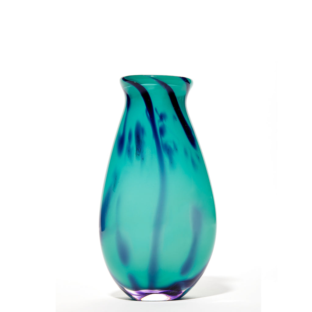 Teal/Purple Swirl Vase