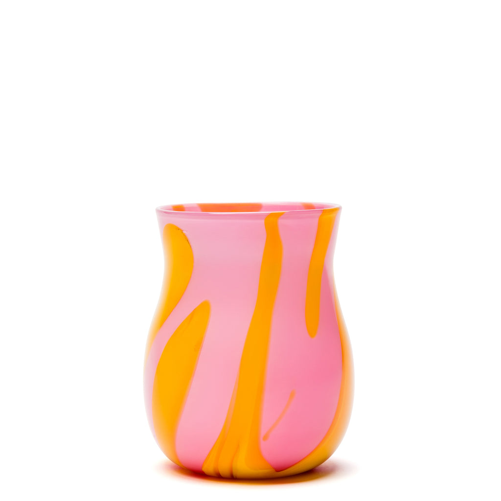 Bright Pink/Yellow Stroke Vase
