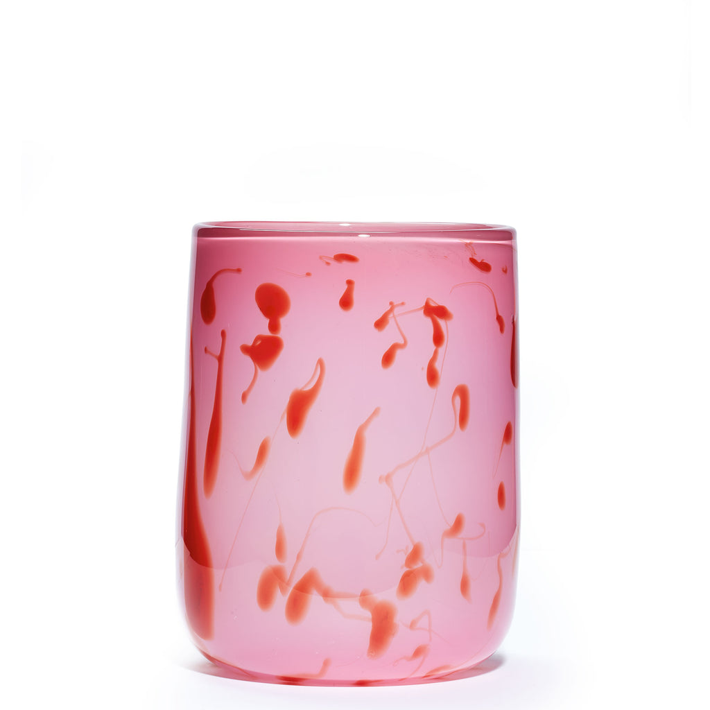 Pink/Red Spotted Vase