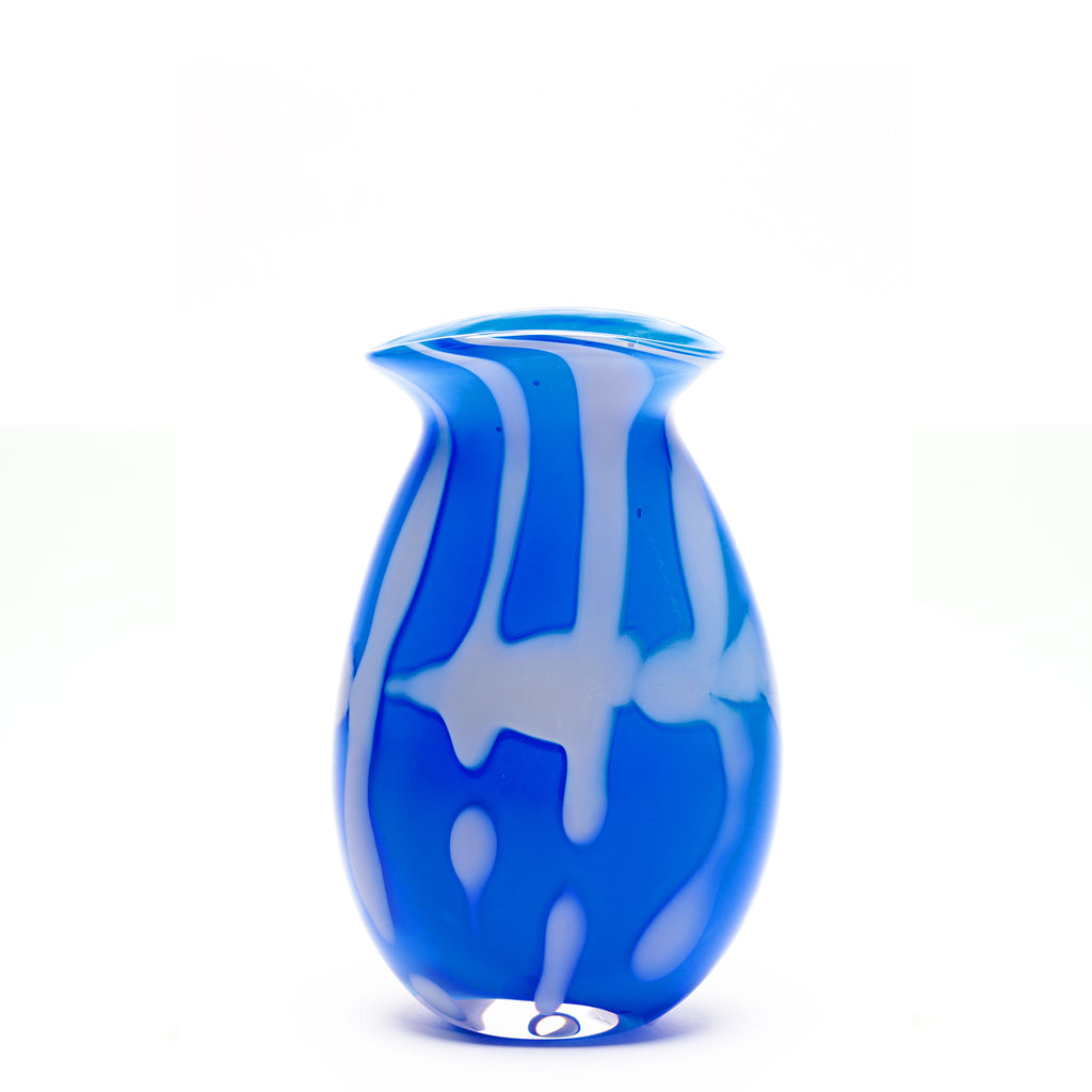 Sky Blue/Grey Stroke Vase