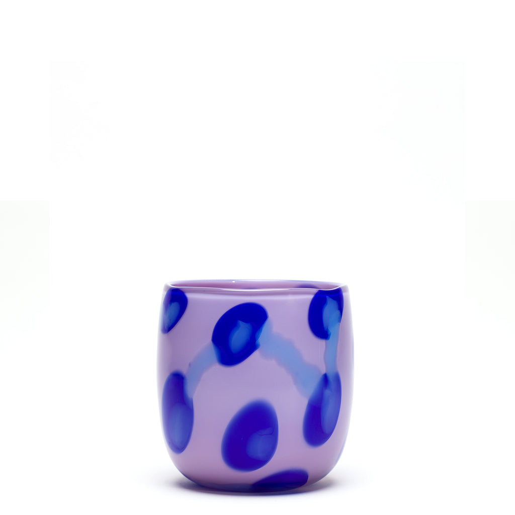 Lilac/Blue Stroke Spotted Vase