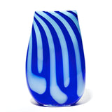 Blue Stripe Wide Vase