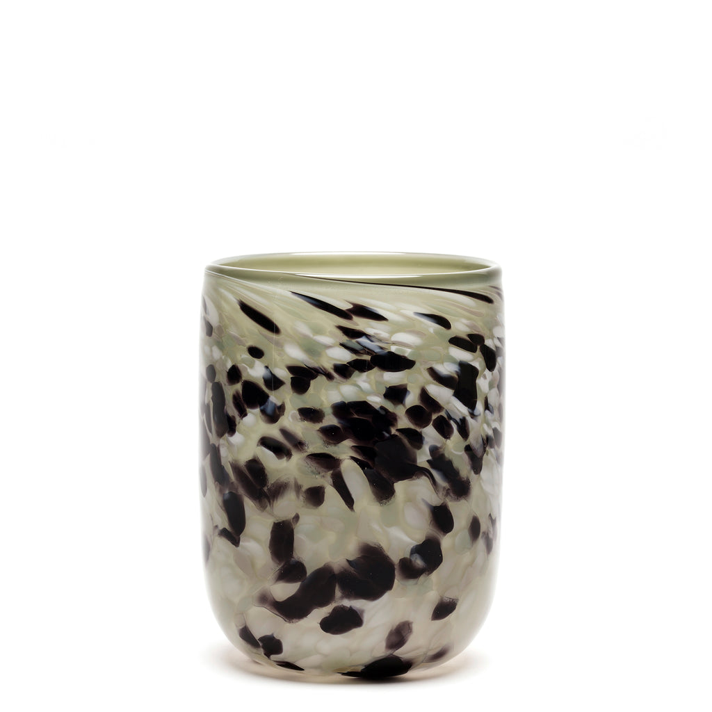 Grey with White/Black Spotted Vase