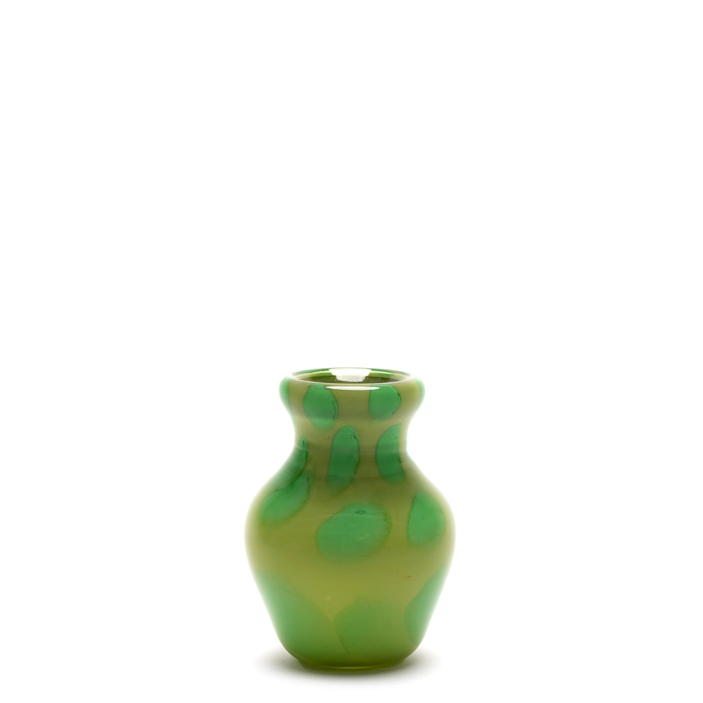 Pistachio Mini Bud Vase with Green Spots
