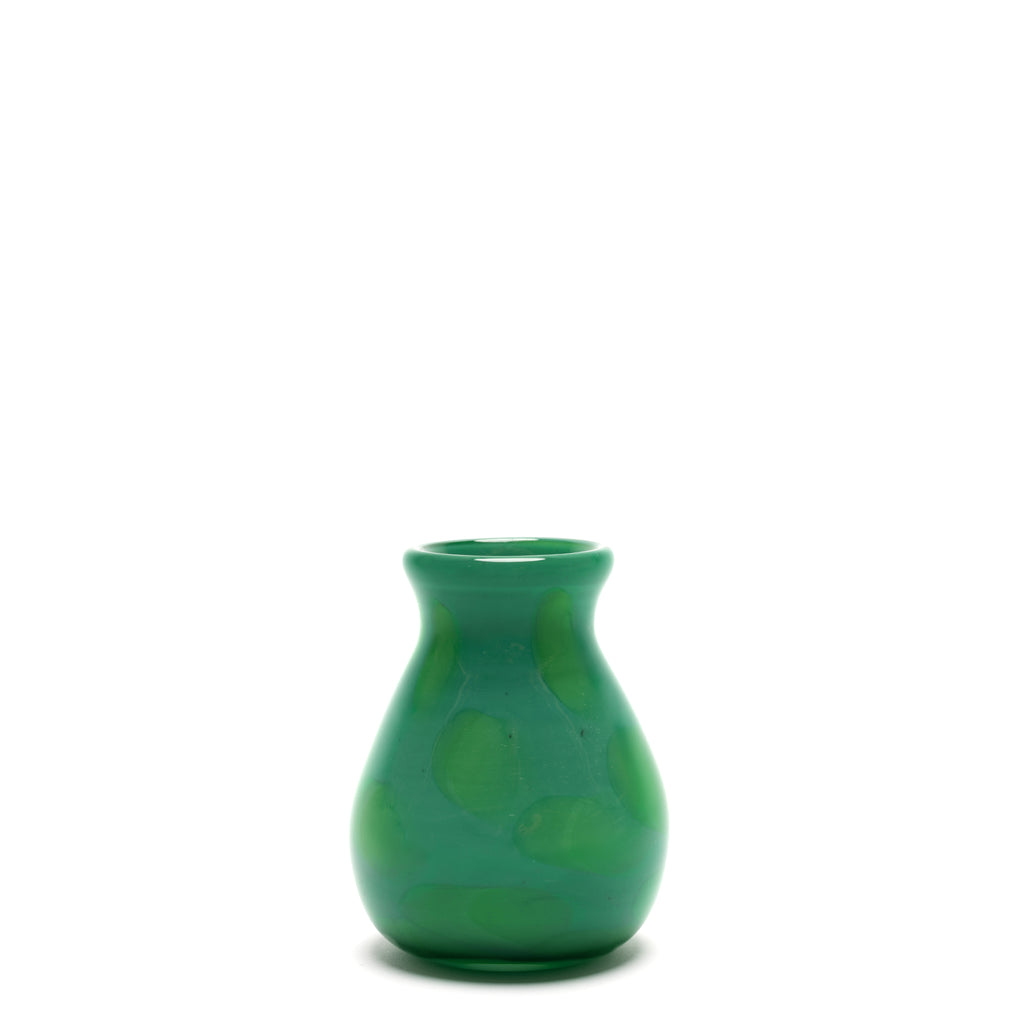 Green Mini Bud Vase with Green Strokes