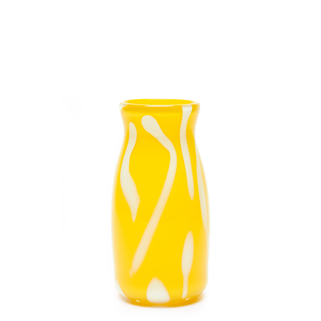 Yellow/White Swirl Vase