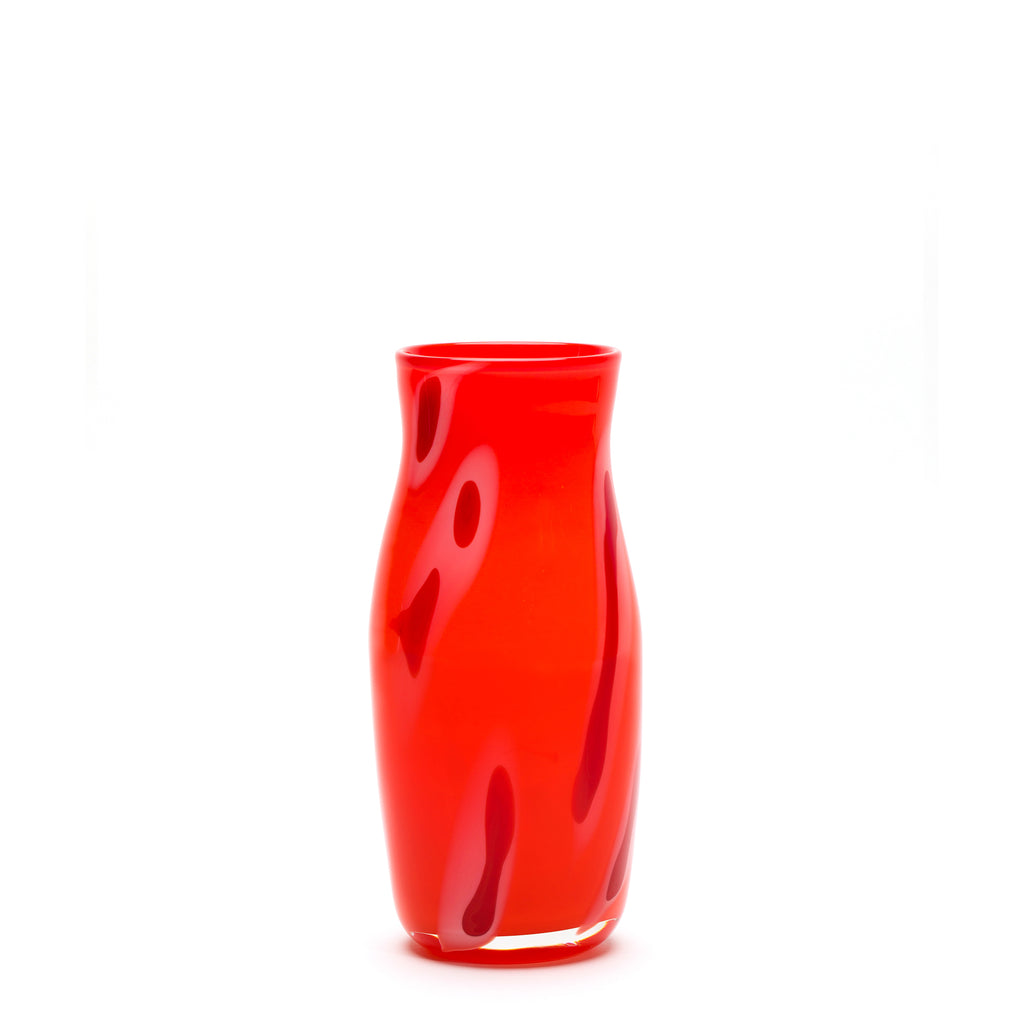 Orange/White/Red Stroke Vase