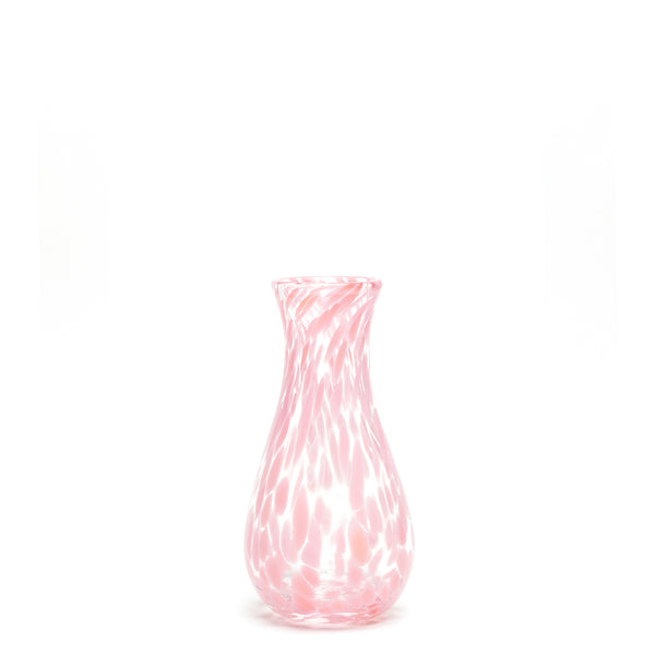  FOLIA BULB VASE パウダーピンク 花瓶 Pink/Transparent Spotted Bud Vase – Paul Arnhold Glass