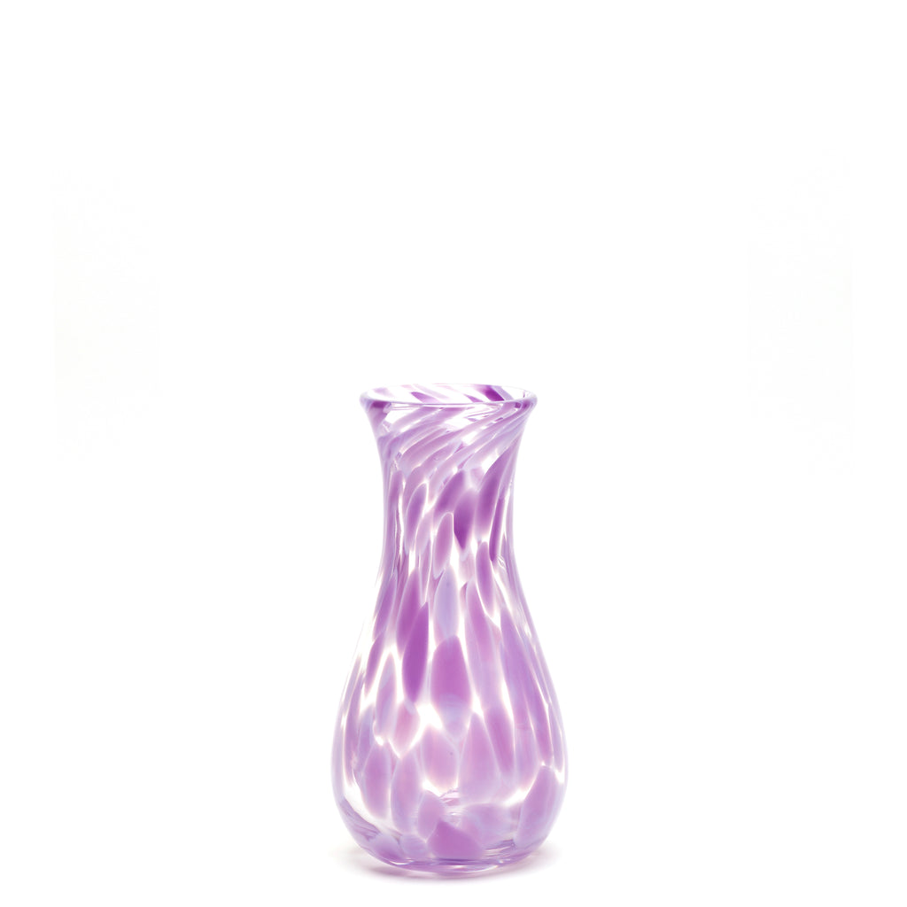 Lilac/Transparent Spotted Bud Vase