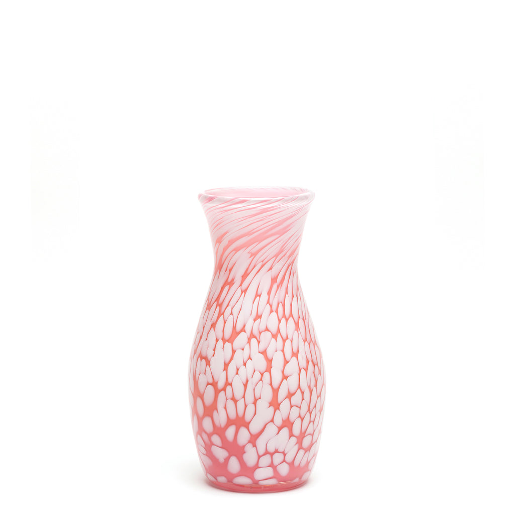 Pink/White Spotted Vase