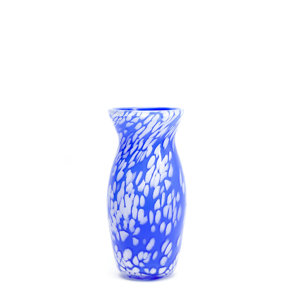 Sky Blue/White Spotted Vase