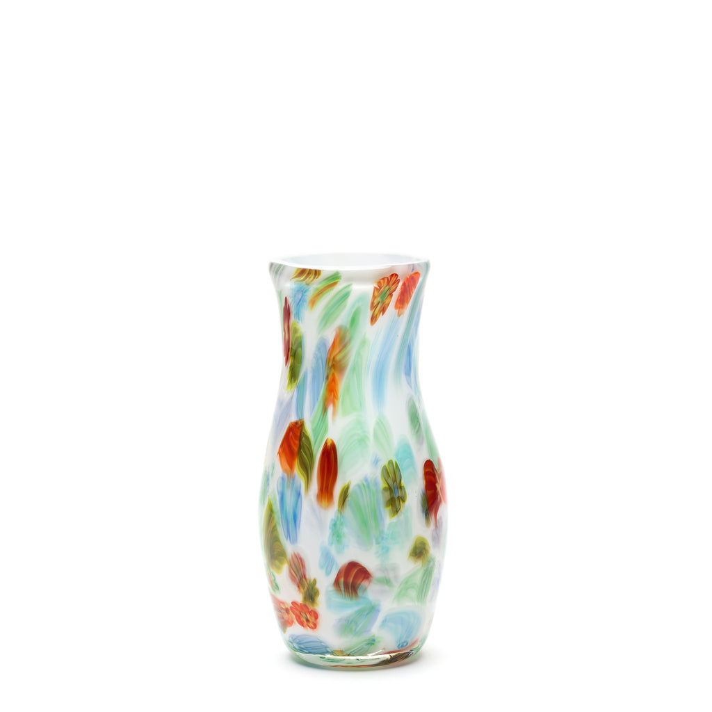 White/Rainbow Flower Vase