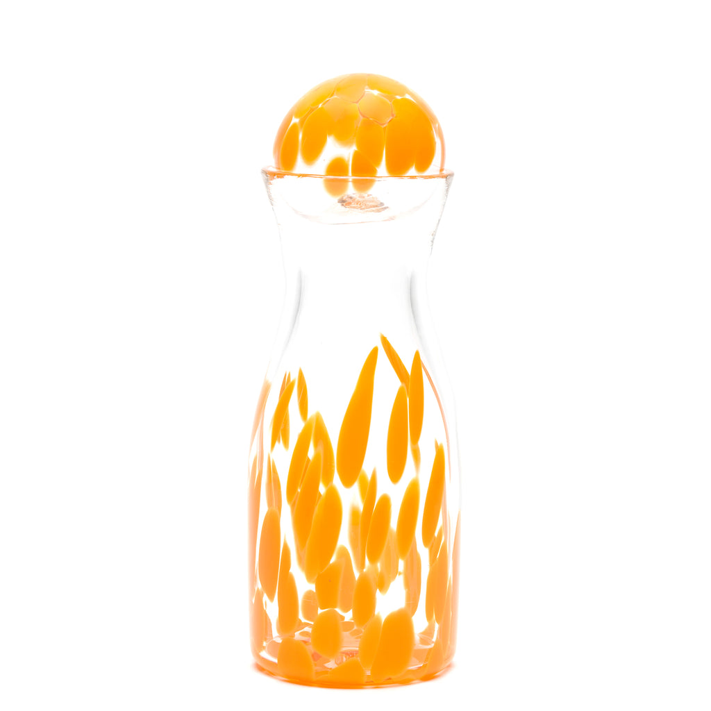 Orange/Transparent Spotted Carafe