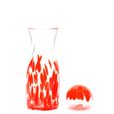 Red/Transparent Spotted Carafe