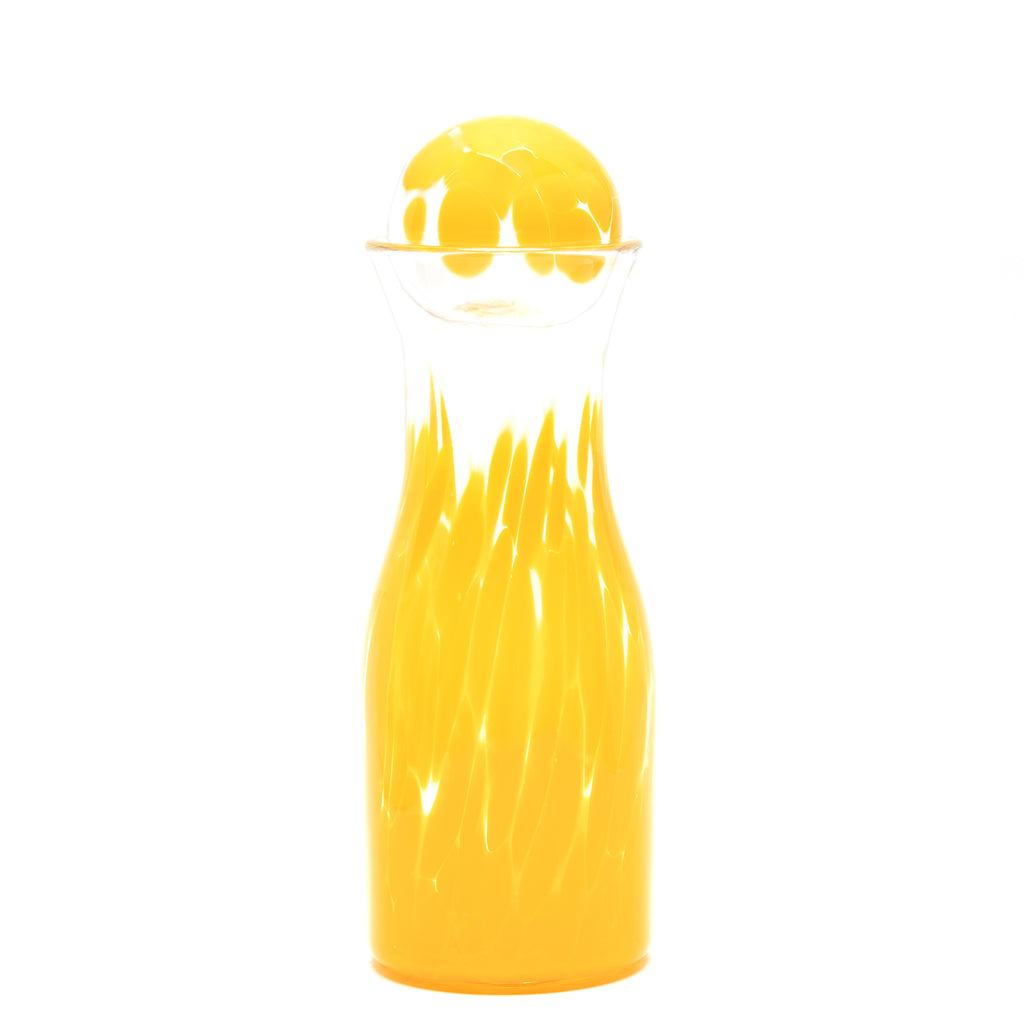 Yellow/Transparent Spotted Carafe